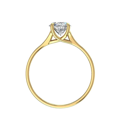 Bague diamant ovale 0.30 carat Cindy I / SI / Or Jaune 18 carats