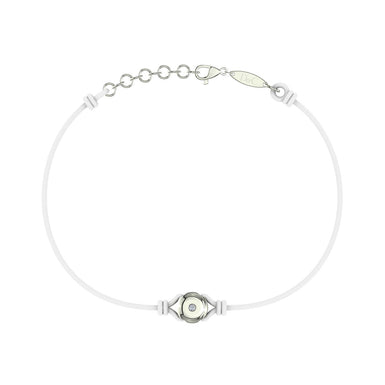 Bracelet cordon Solitaire en Or avec diamant Or Jaune 18 carats / Noir