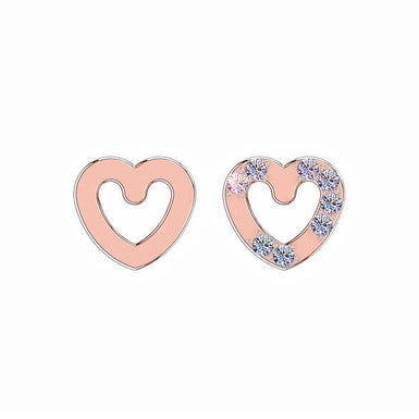 Boucles d'oreilles en or avec diamants Celia H / VS / Or Blanc 18 carats