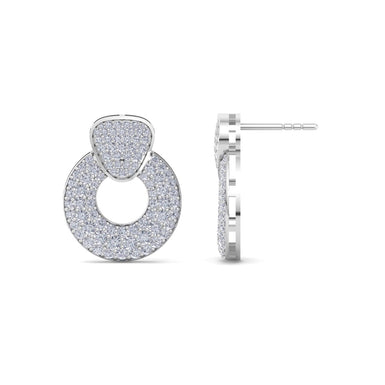 Boucles d'oreilles diamants ronds 2.05 carats Constance Or Blanc 18 carats