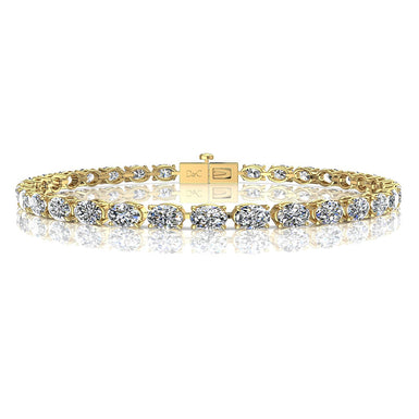 Bracelet diamants ovales 6.60 carats Masha H / VS / Or Blanc 18 carats