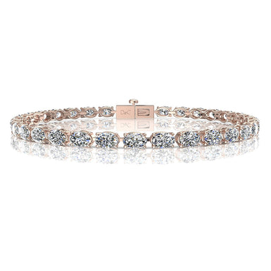 Bracelet diamants ovales 6.60 carats Masha H / VS / Or Jaune 18 carats
