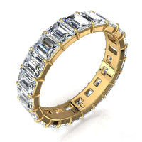 Fede Anastasia in oro giallo con diamante smeraldo da 4.00 carati