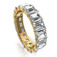 Fede Anastasia in oro giallo con diamante smeraldo da 5.00 carati