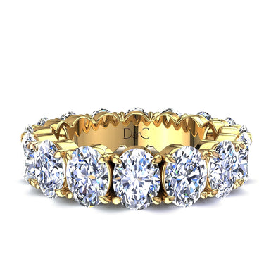 Fede nuziale Tatiana I / SI / oro giallo 5.00 carati con diamante ovale 18 carati