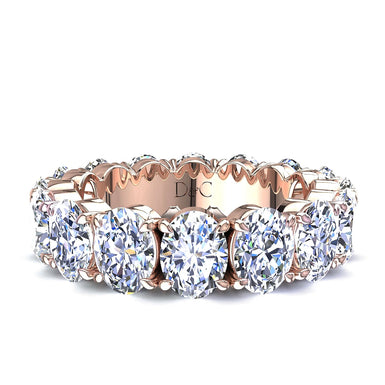 Fede nuziale Tatiana I / SI / oro rosa 5.00 carati 18 carati con diamante ovale