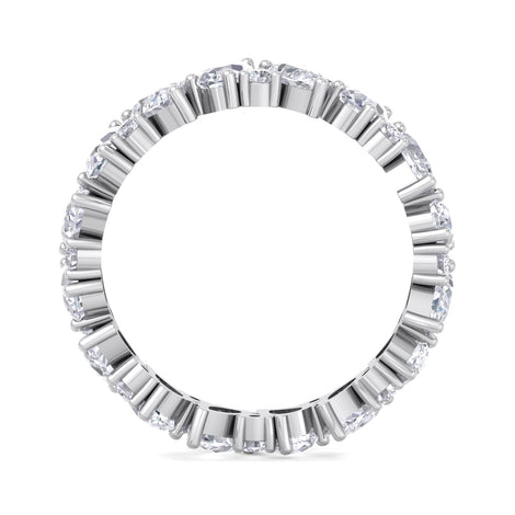 Alliance diamants poires et diamants ronds 3.30 carats or blanc Alina