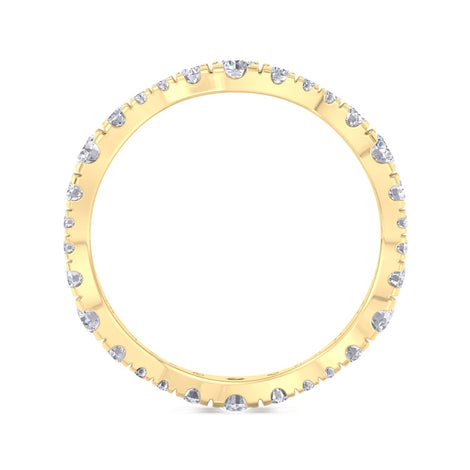 Fede Ludmilla in oro giallo 0.40 carati con diamanti tondi