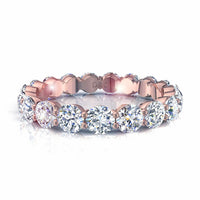 Fede nuziale diamanti tondi Acacias in oro rosa 1.50 carati