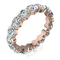 Alliance diamants ronds 3.00 carats or rose Acacias