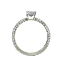 Anello di fidanzamento Paola in oro bianco 1.00 carati con diamante Smeraldo