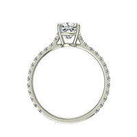 Anello di fidanzamento con diamante in oro bianco da 1.30 carati Jenny Emerald