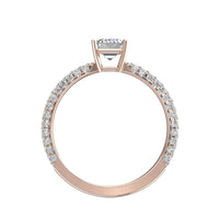 Anello di fidanzamento con diamante in oro rosa 1.40 carati Paola Emerald