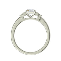 Alessia Anello di fidanzamento con diamante Smeraldo 1.80 carati in oro bianco
