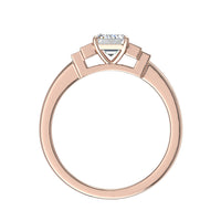 Anello smeraldo diamante 2.40 carati oro rosa Alessia