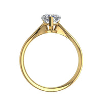 Bague de fiançailles diamant coeur 0.70 carat or jaune Elodie