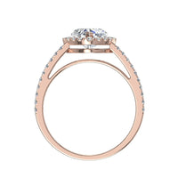 Anello di fidanzamento con diamante cuore in oro rosa 1.50 carati Genova