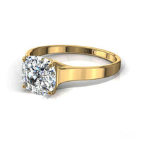 Anello di fidanzamento con diamante a cuscino in oro giallo 1.50 carati Cindy