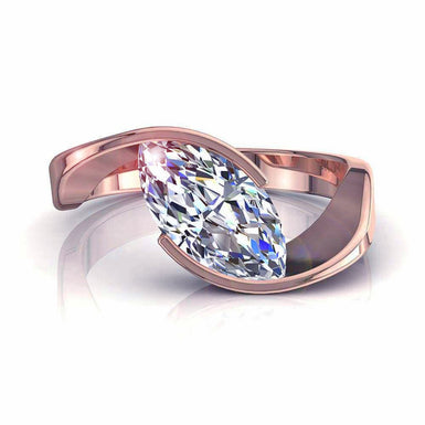 Anello con diamanti Marquise 0.20 carati Sylvia I / SI / Oro rosa 18 carati