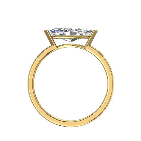 Bella anello di fidanzamento con diamante marquise in oro giallo 0.40 carati