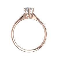 Anello diamante marquise Elodie in oro rosa 0.80 carati