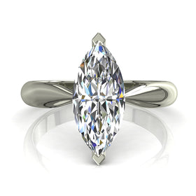 Bague de fiançailles diamant marquise 0.90 carat Elodie