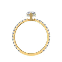 Bague de fiançailles diamant marquise 0.90 carat or jaune Valentine