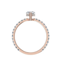 Diamante solitario marquise San Valentino in oro rosa 0.90 carati