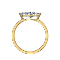 Bellissimo anello marquise in oro giallo 1.20 carati con diamanti