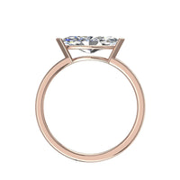 Bella anello di fidanzamento con diamante marquise in oro rosa 1.50 carati