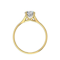 Solitaire diamant ovale 0.50 carat or jaune Cindy