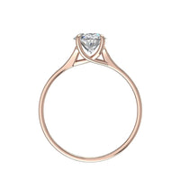 Anello di fidanzamento con diamante ovale in oro rosa 1.20 carati Cindy