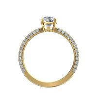 Anello di fidanzamento Paola in oro giallo 1.70 carati con diamante a pera