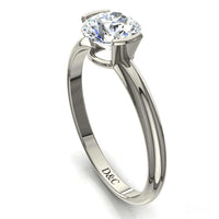 Solitaire diamant rond 0.70 carat or blanc Anoushka