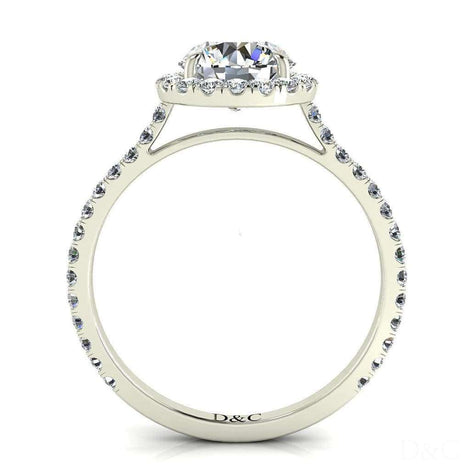 Anello di fidanzamento Camogli in oro bianco 0.80 carati con diamante tondo