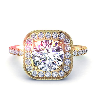 Anello di fidanzamento con diamante tondo 0.80 carati Sestri I / SI / Oro giallo 18 carati