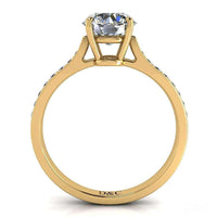 Anello di fidanzamento Ganna con diamante tondo da 1.00 carati in oro giallo