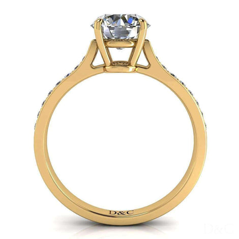 Anello di fidanzamento Ganna con diamante tondo da 1.20 carati in oro giallo