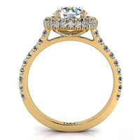 Anello di fidanzamento Margueritta in oro giallo 1.20 carati con diamante tondo