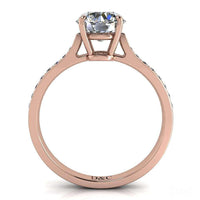 Anello di fidanzamento Ganna con diamante tondo da 1.40 carati in oro rosa