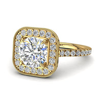 Anello di fidanzamento con diamante tondo 1.50 carati oro bianco Sestri