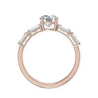 Anello di fidanzamento Dora con diamante tondo da 1.60 carati in oro rosa