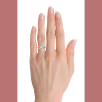 Bague de fiançailles diamant rond 1.60 carat or rose Rapallo
