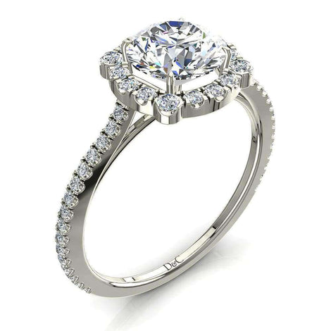 Anello di fidanzamento Alida in oro bianco 1.80 carati con diamante tondo