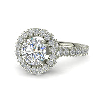 Anello di fidanzamento Viviane in oro bianco 1.80 carati con diamante tondo