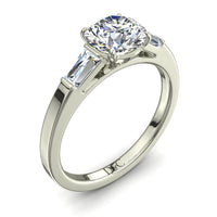 Anello di fidanzamento Enea in oro bianco 2.20 carati con diamante tondo