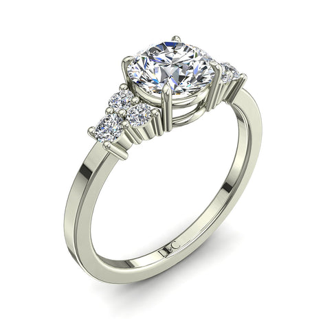 Solitaire diamant rond 2.26 carats or blanc Hanna