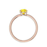 Bella anello di fidanzamento con zaffiro in oro giallo a pera da 1.50 carati