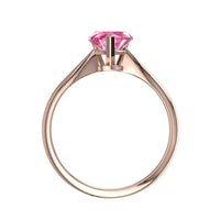 Anello di fidanzamento cuore zaffiro rosa 1.50 carati oro rosa Elodie