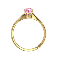 Anello di fidanzamento rosa zaffiro pera 0.30 carati oro giallo Elodie